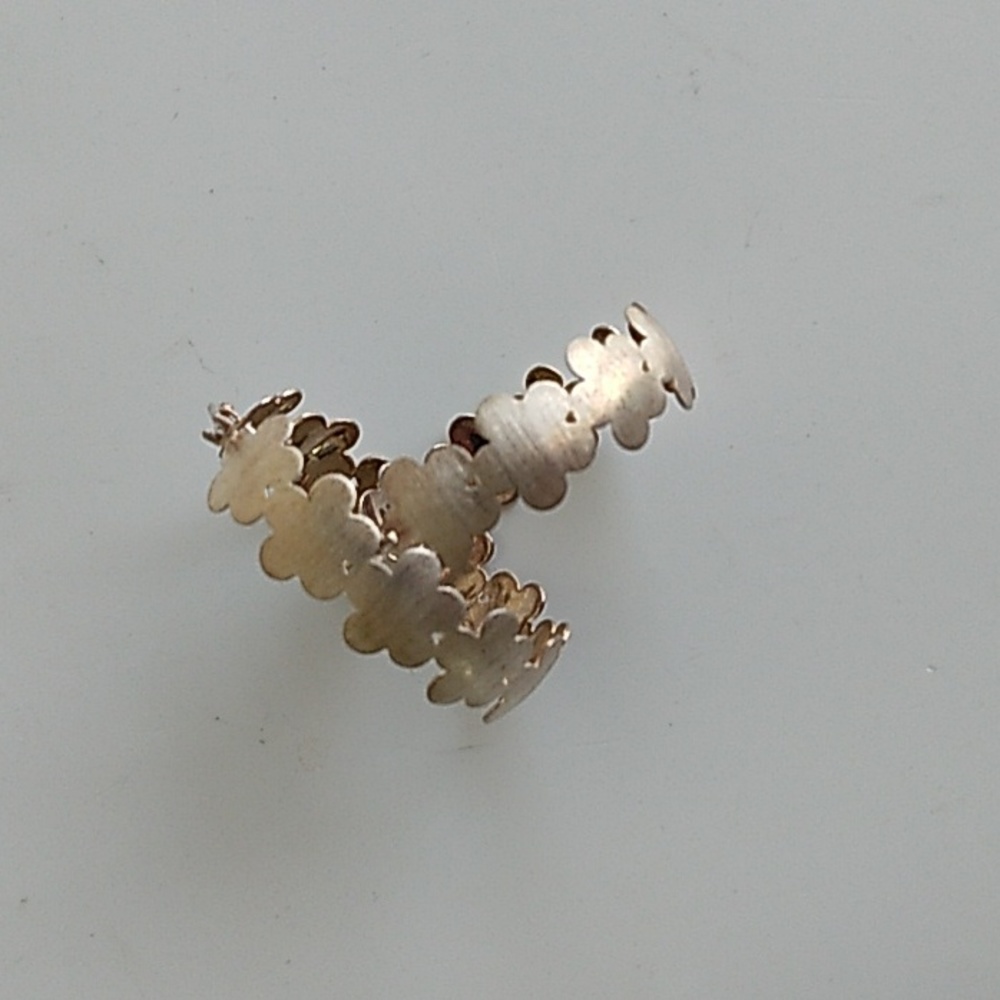 Sterling silver floral Hoop Earrings